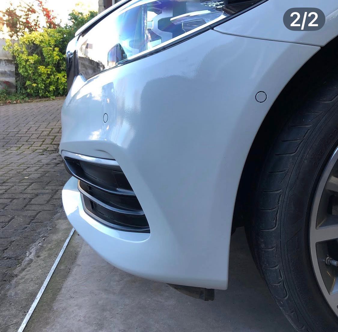 Car paint scratch repair - before and after result